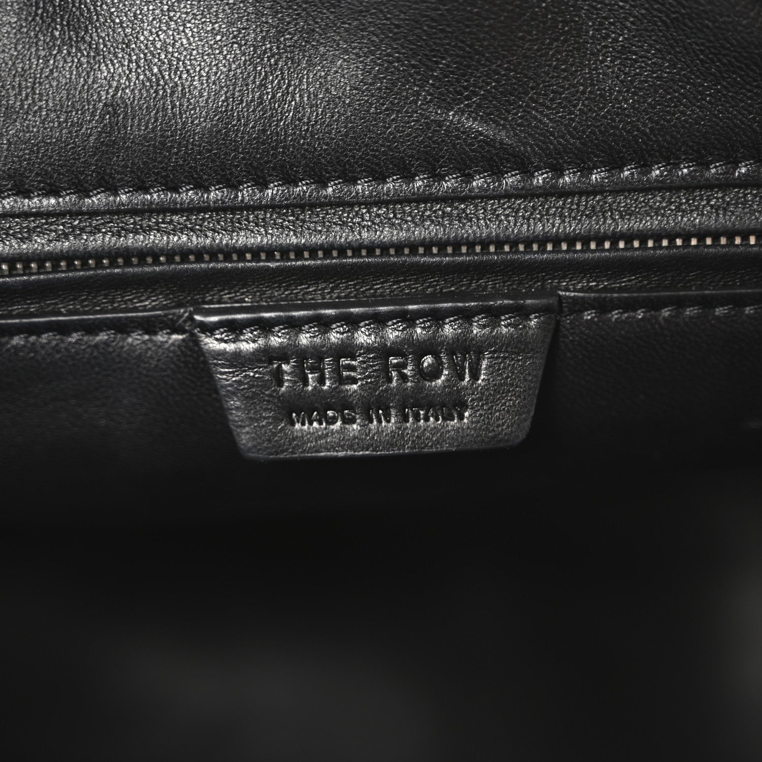 The Row Grained Calfskin Bowling Bag Two Black 6 of 9