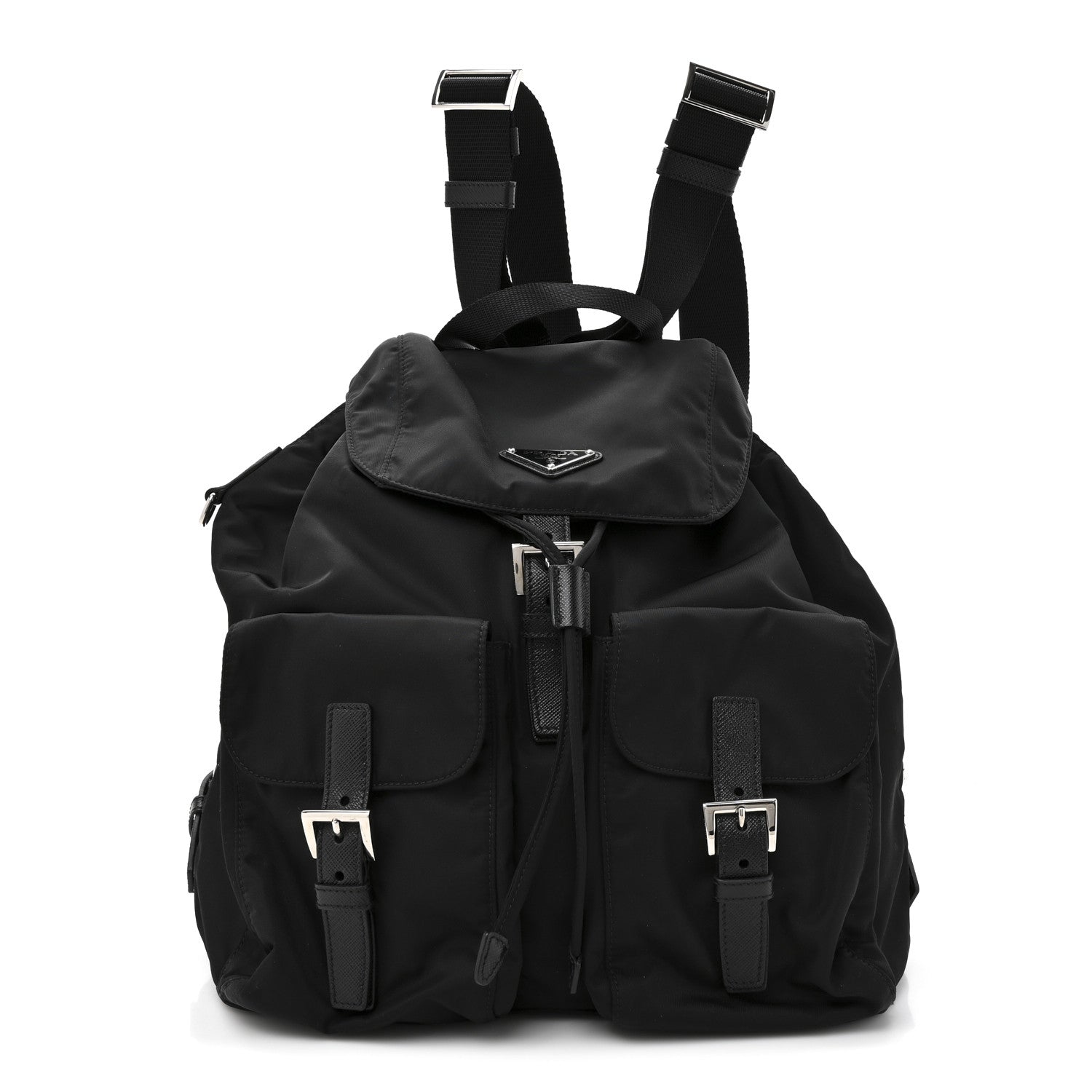 Prada Re-Nylon Vela Saffiano Medium Backpack Black 1 of 10