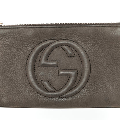 Gucci Pebbled Calfskin Soho Wristlet Brown 14 of 19