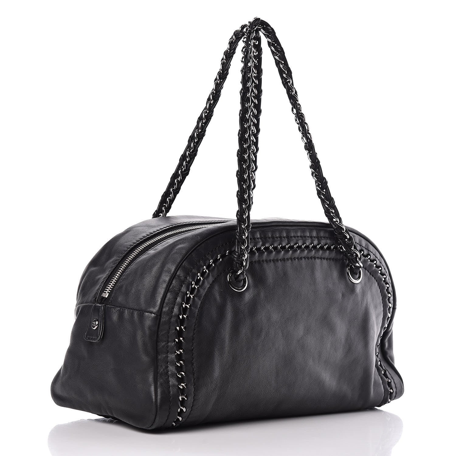Chanel Smooth Calfskin Medium Luxe Ligne Bowler Black 3 of 11