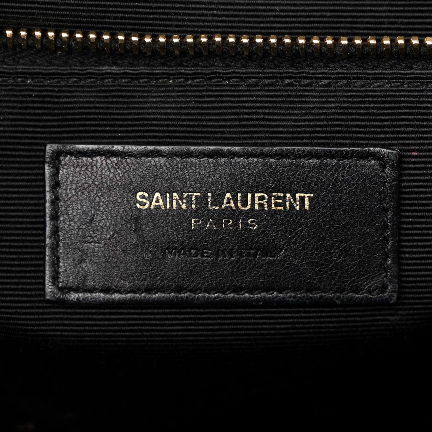 Saint Laurent Grain De Poudre Matelasse Chevron Large Monogram Satchel Black 6 of 11