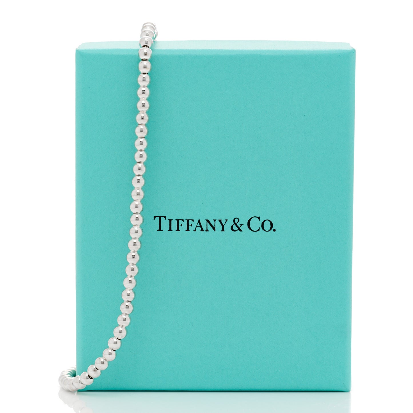 Sterling Silver 4mm Beads Toggle Necklace