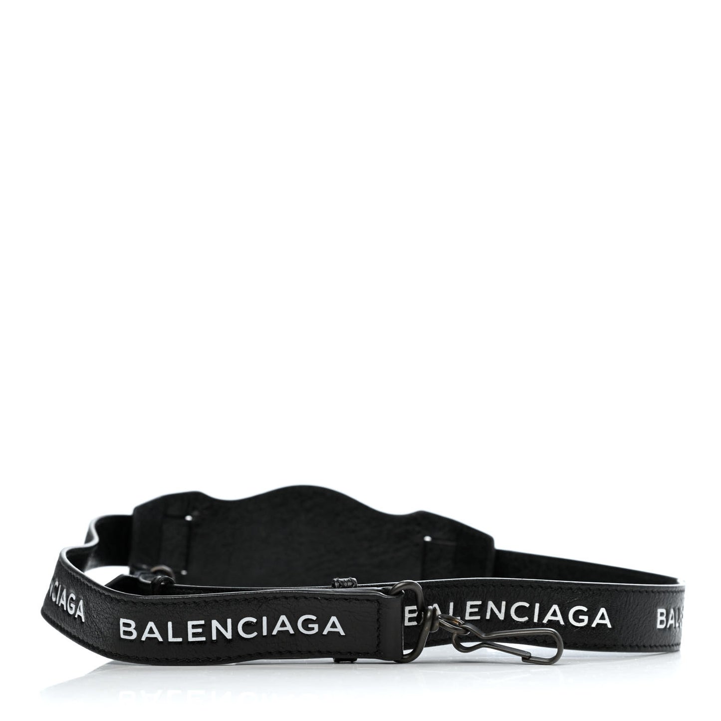 Agneau Classic Hardware Logo Shoulder Strap Black
