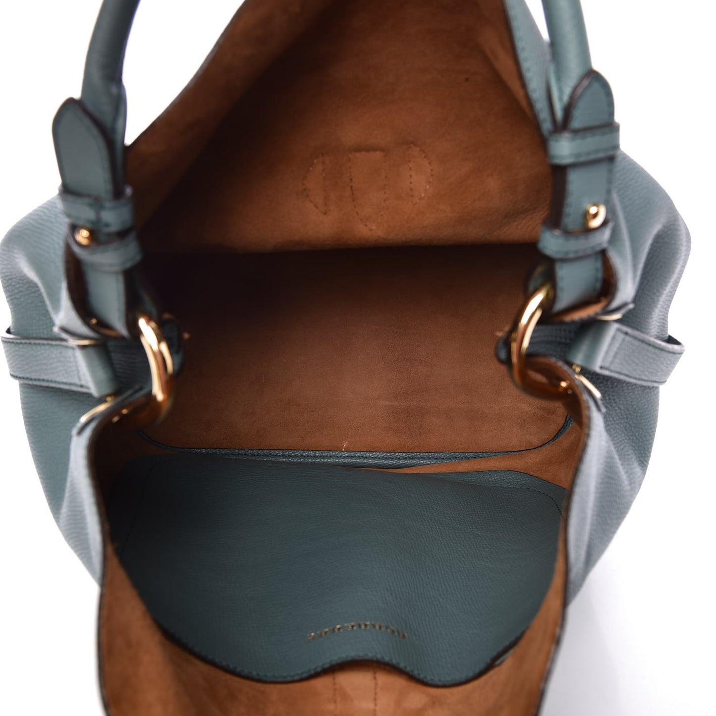 Grainy Calfskin Medium Sycamore Hobo Smokey Green