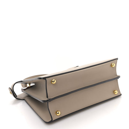 Fendi Vitello Seta Shiny Nappa Plexiglass Bi-Color Small Peekaboo I SEE U Satchel Tartaruga Black 4 of 8