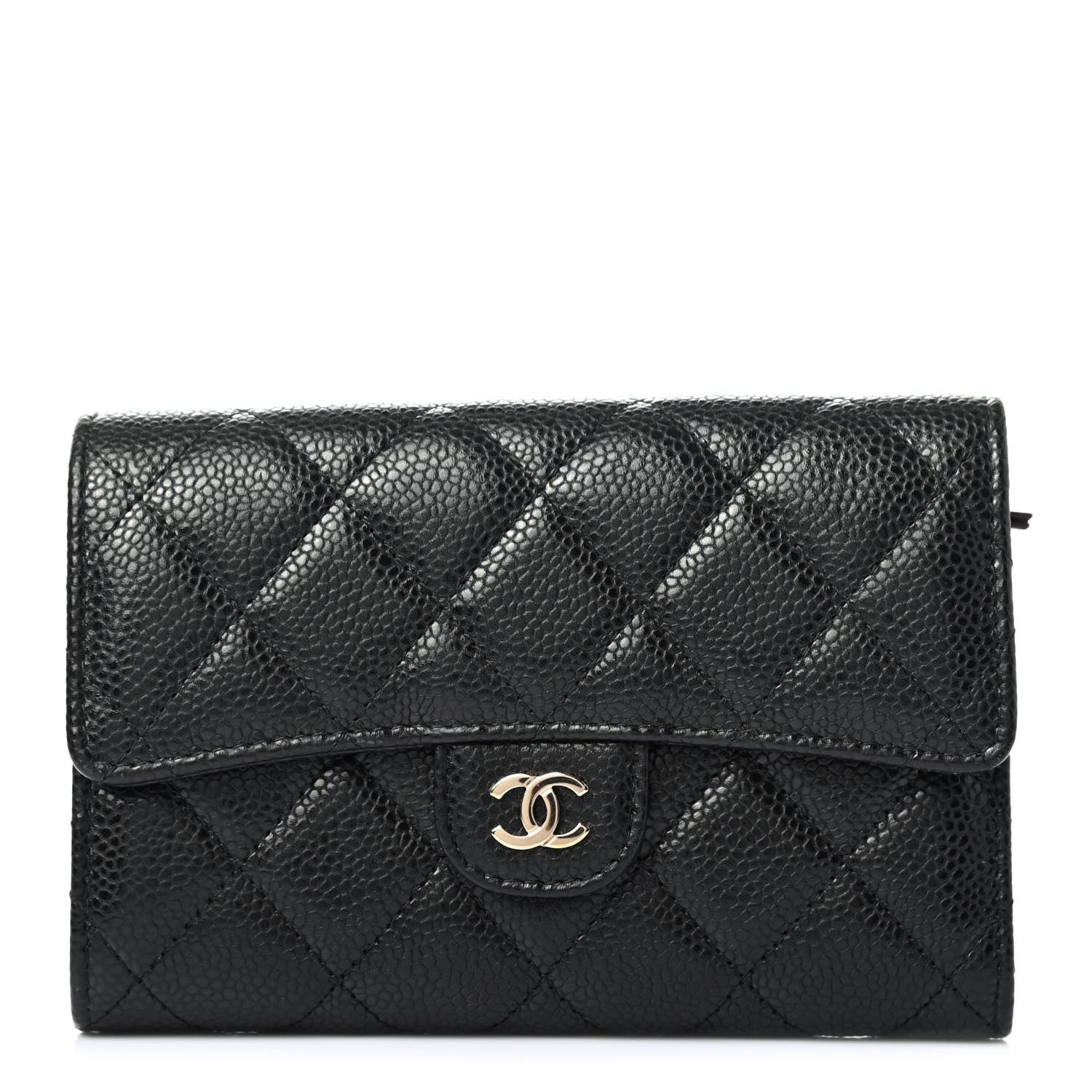 Chanel Caviar Quilted Small Flap Wallet Black 1 of 4