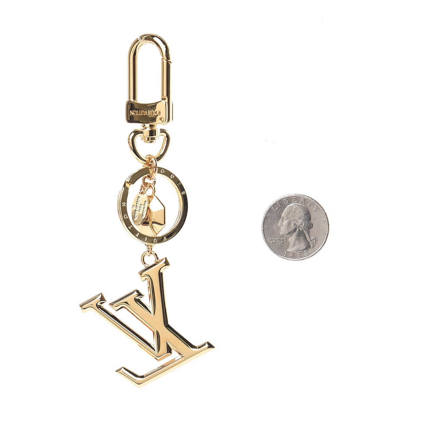 LV Facettes Bag Charm Key Holder Gold