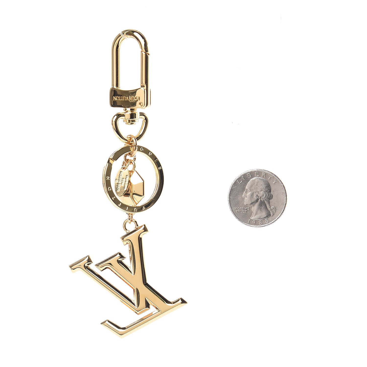 Louis Vuitton LV Facettes Bag Charm Key Holder Gold 2 of 3