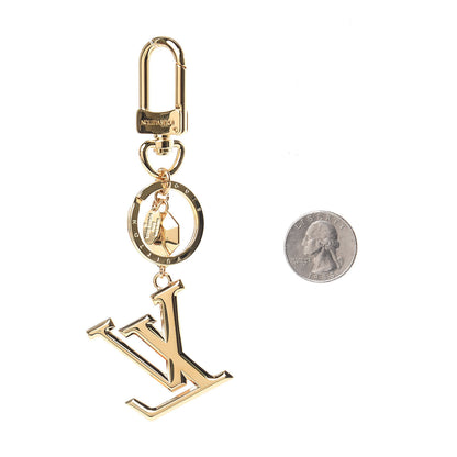 Louis Vuitton LV Facettes Bag Charm Key Holder Gold 2 of 3