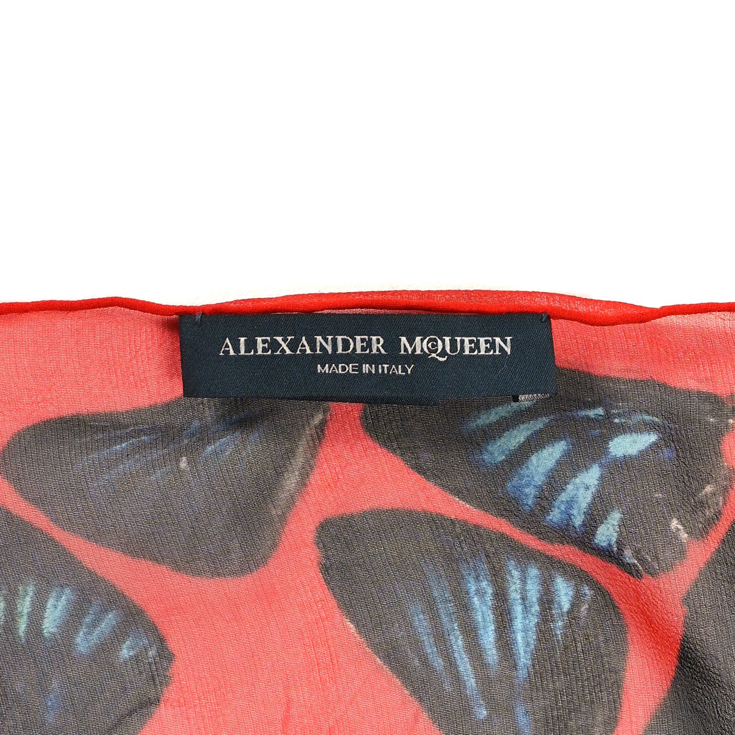 Alexander McQueen x Damien Hirst Silk Chiffon Psalms 113 Scarf Red Multicolor 3 of 3