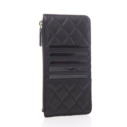 Chanel Caviar Quilted Classic Flat Wallet Pouch Black 3 of 8
