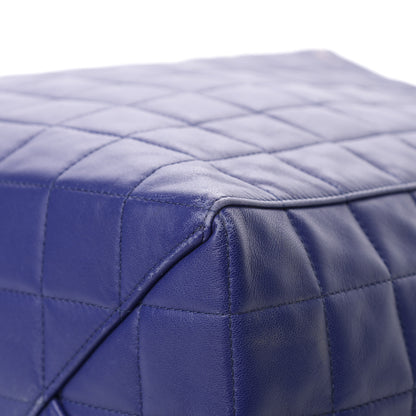 Celine Lambskin Quilted Horizontal Cabas Blue 9 of 15