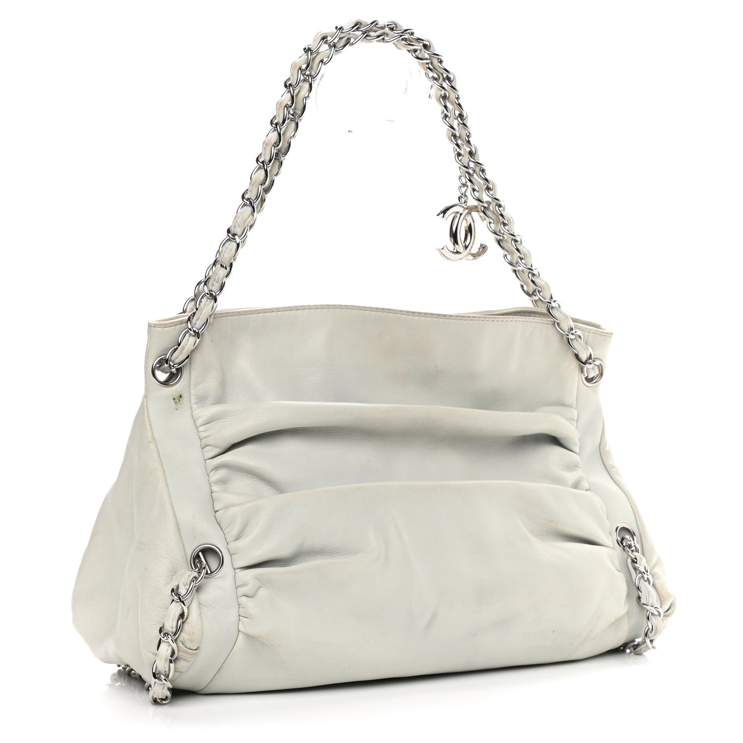 Chanel Lambskin Large Sharpei Shoulder Bag Grey 3 of 15