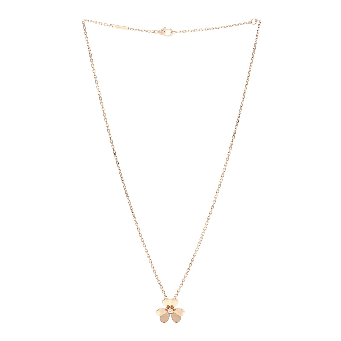18K Rose Gold Diamond Small Frivole Pendant Necklace