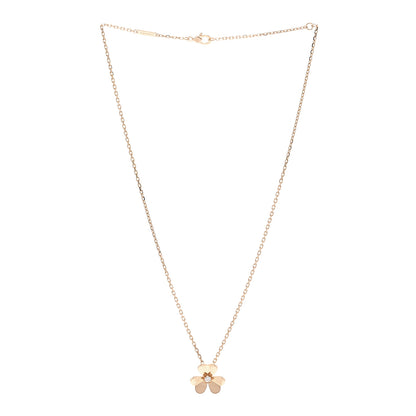 Van Cleef & Arpels 18K Rose Gold Diamond Small Frivole Pendant Necklace 3 of 5