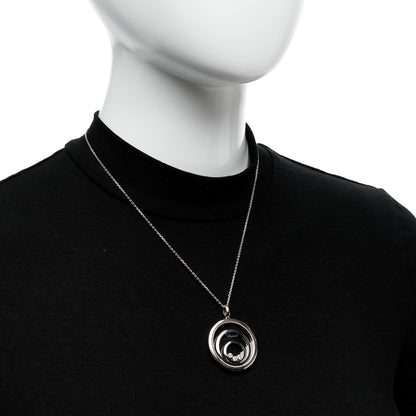Chopard 18K Rose White Gold Diamond Happy Spirit Pendant Necklace 2 of 5