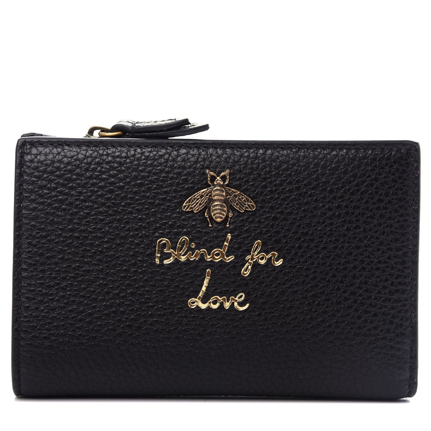 Calfskin Cellarius Blind For Bi-Fold Wallet Black