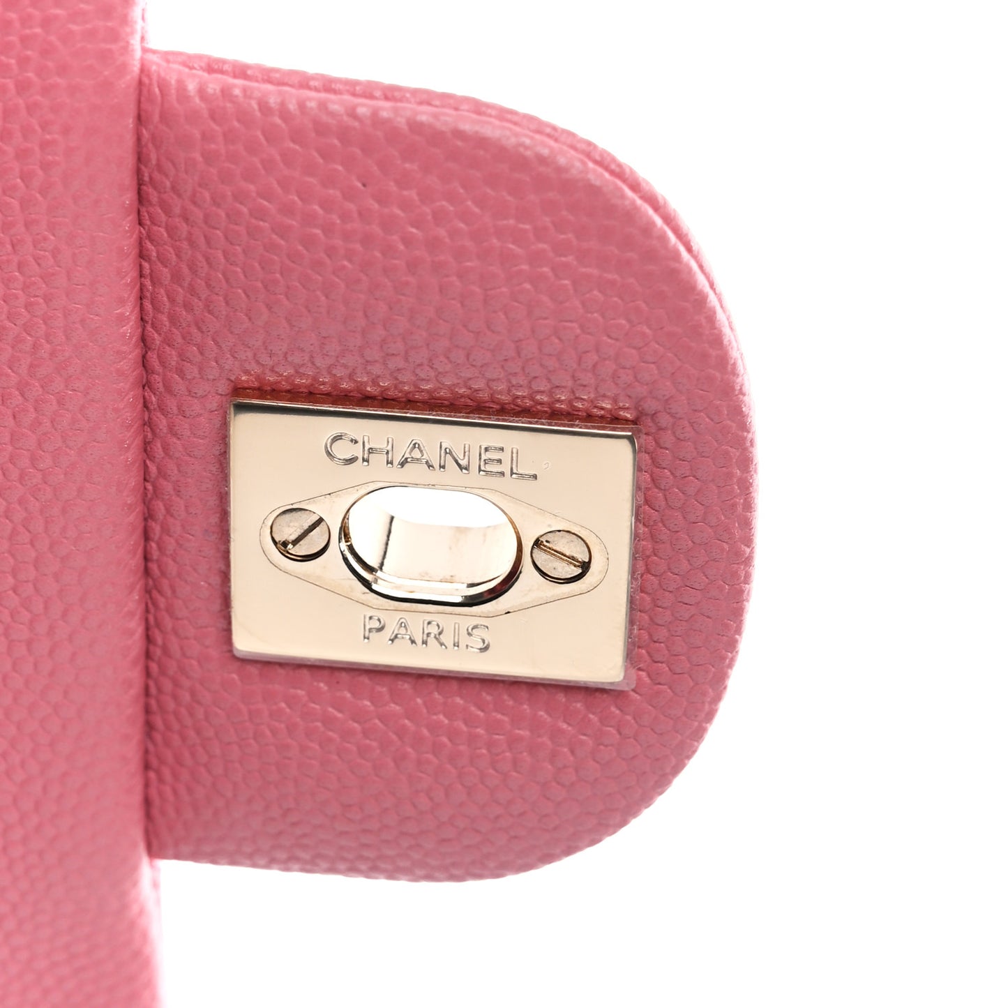 Caviar Quilted Medium Double Flap Pink