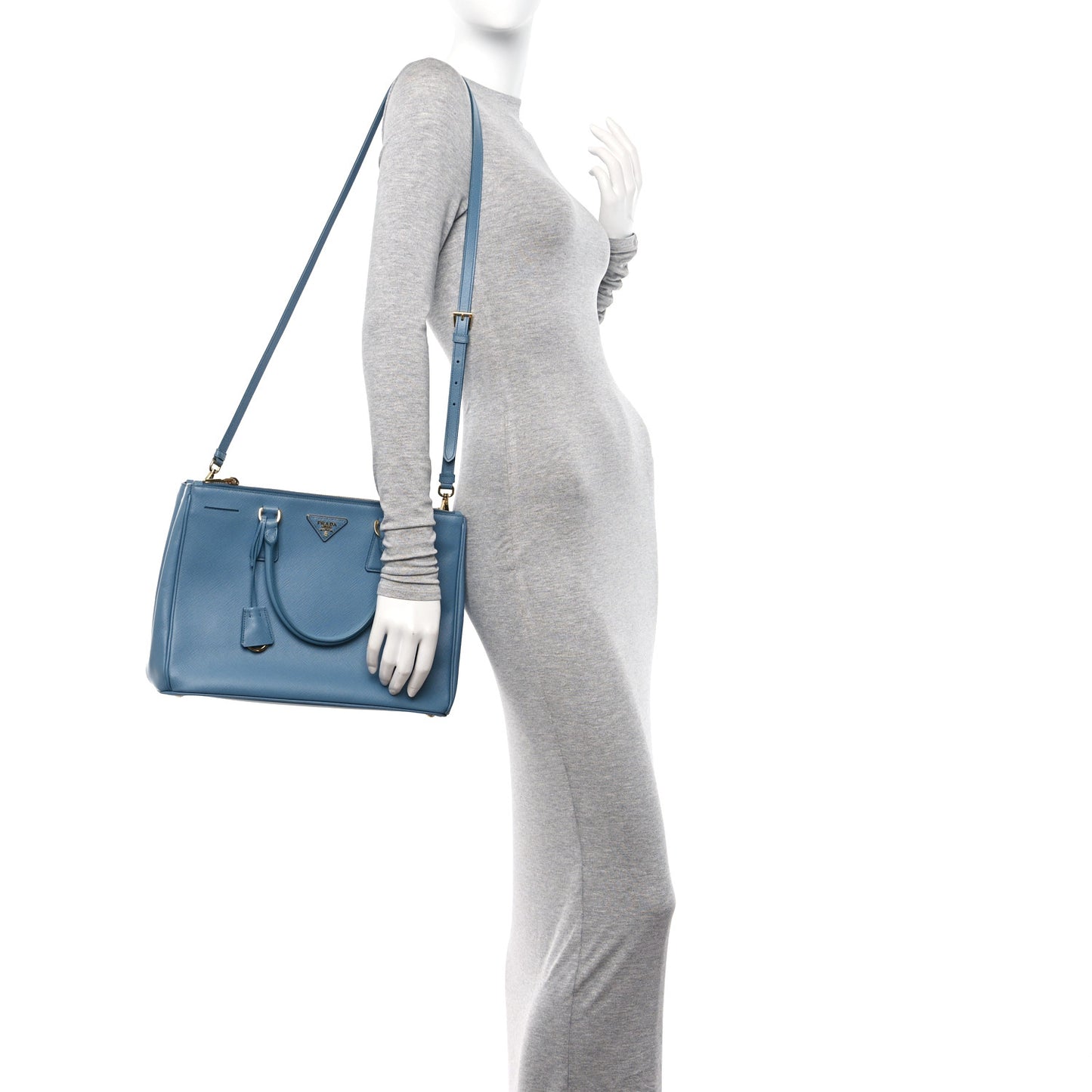 Saffiano Medium Galleria Double Zip Tote Astrale
