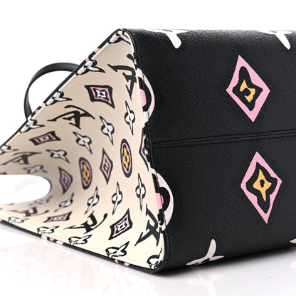 Louis Vuitton Monogram Giant Wild At Heart Onthego GM Black 7 of 8