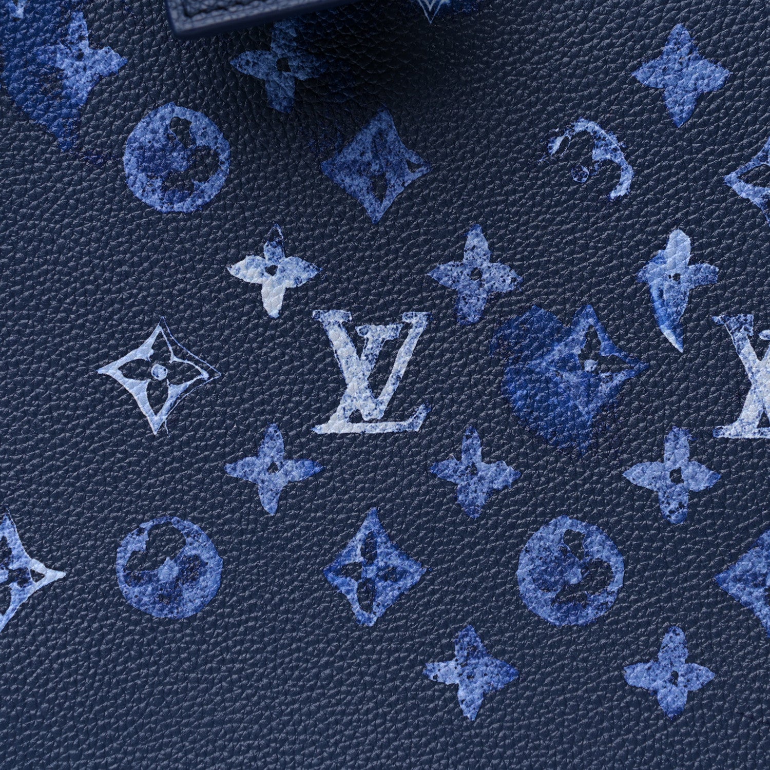 Louis Vuitton Monogram Ink Watercolor Sac Plat Zippé Blue 11 of 16