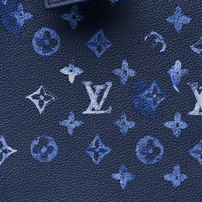 Louis Vuitton Monogram Ink Watercolor Sac Plat Zippé Blue 11 of 16