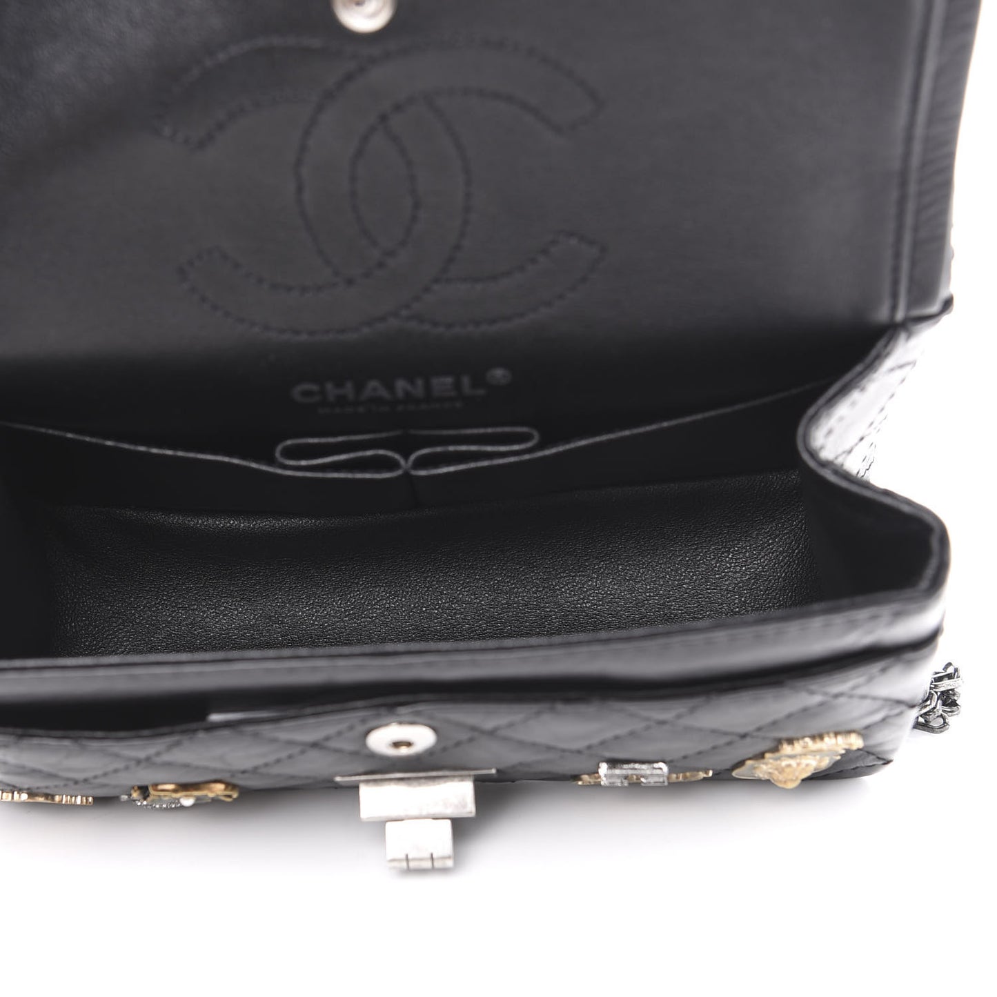 Aged Calfskin Lucky Charms 2.55 Reissue 224 Flap Black