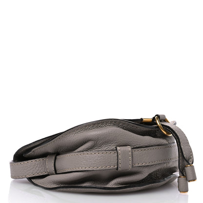 Chloe Grained Calfskin Small Marcie Saddle Bag Cashmere Grey 4 of 12