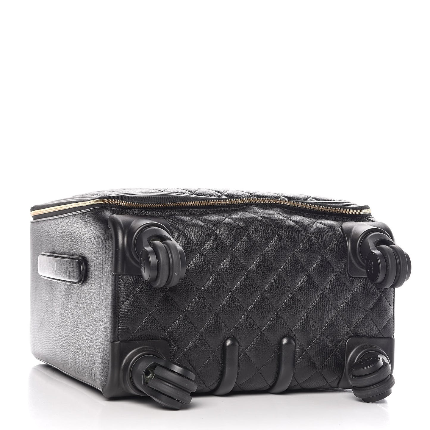 Calfskin Quilted Coco Case Trolley Black