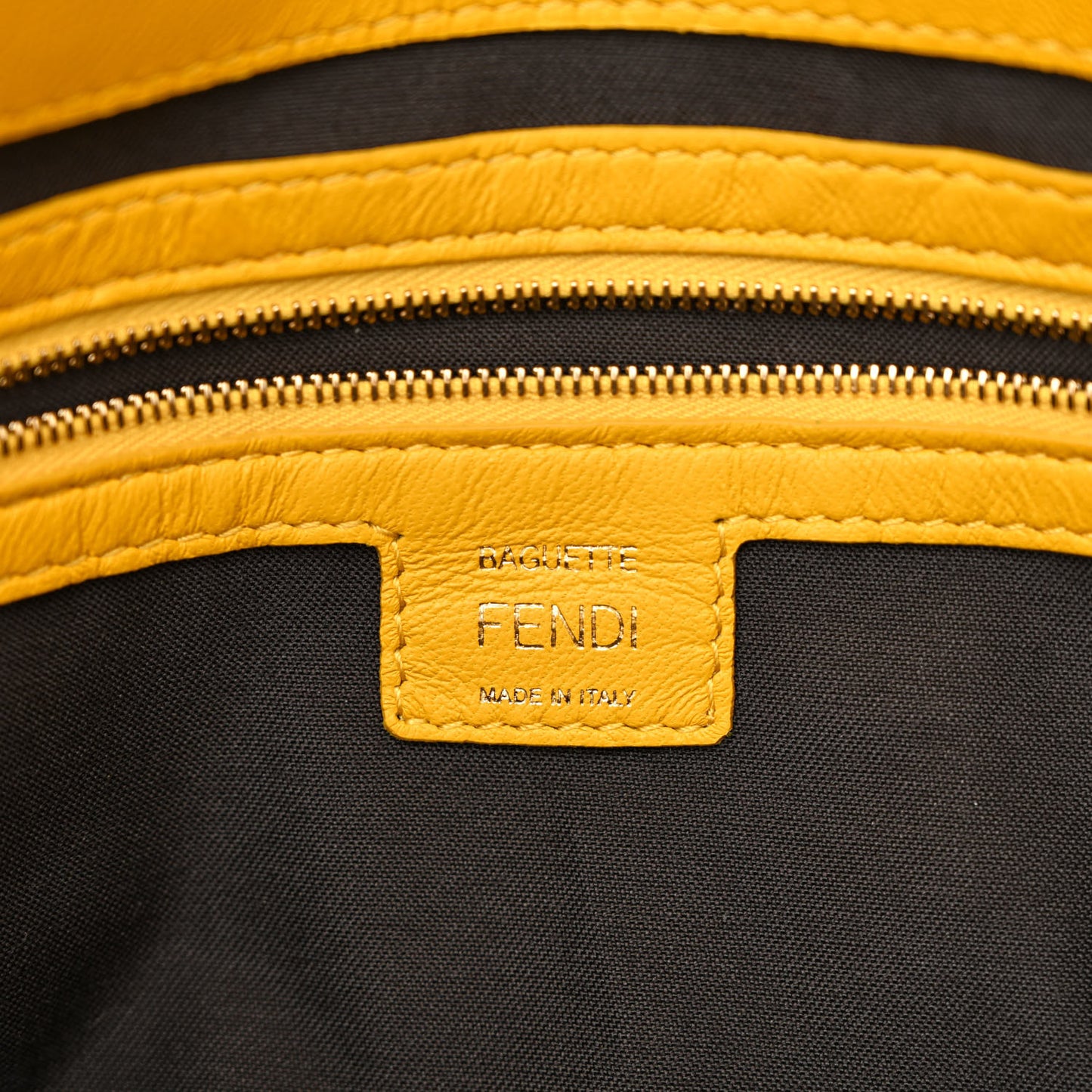 Nappa FF 1974 Embossed Baguette Mimosa