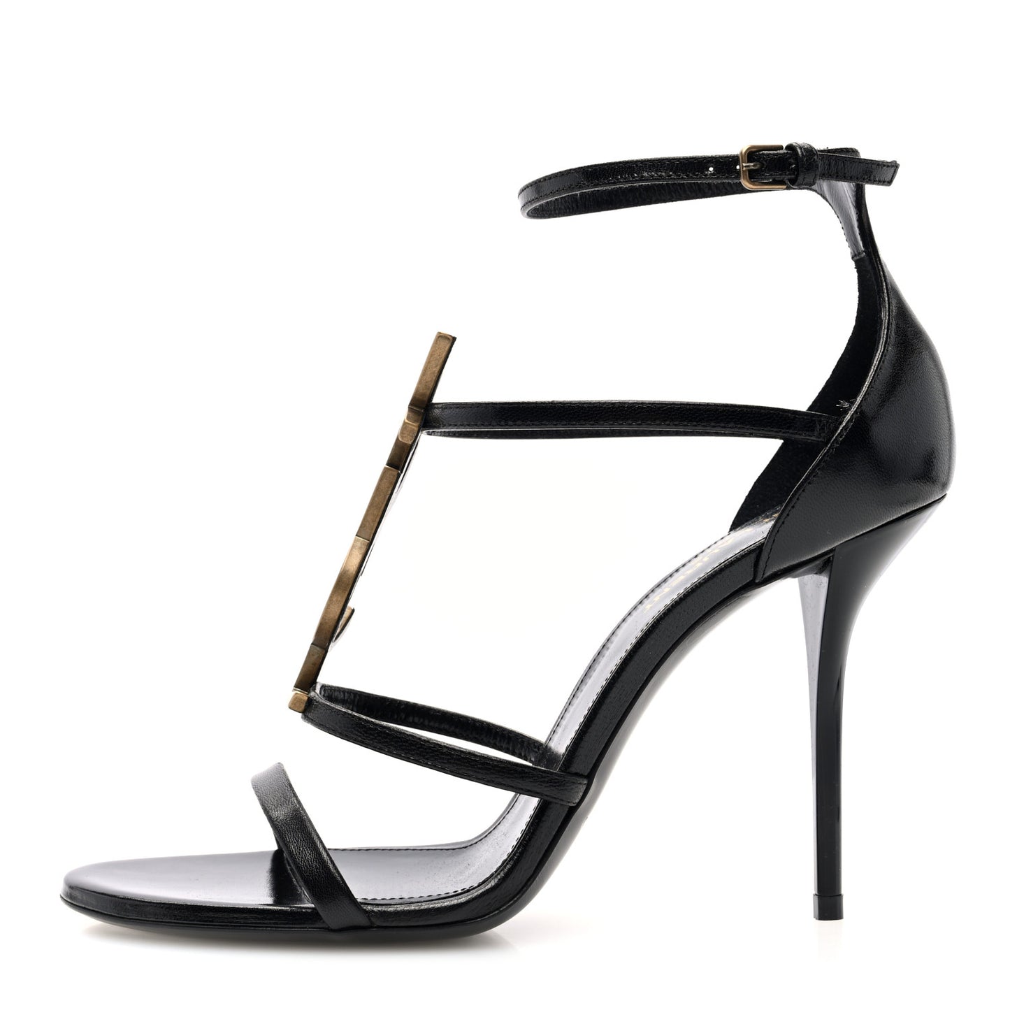 Calfskin Cassandra 100 Sandals 38.5 Black