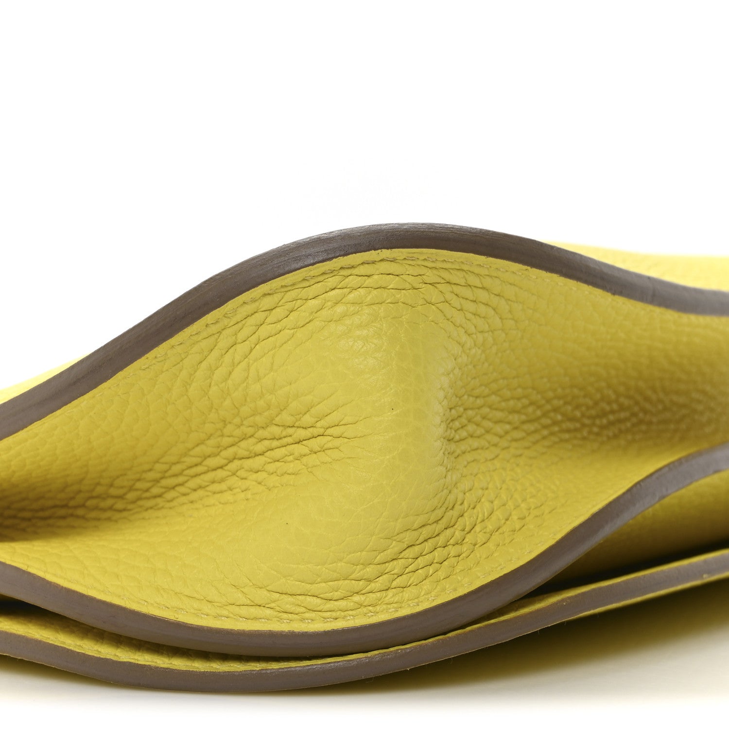 Hermes Taurillon Clemence Chevre Mysore Saut 25  Lime 8 of 9
