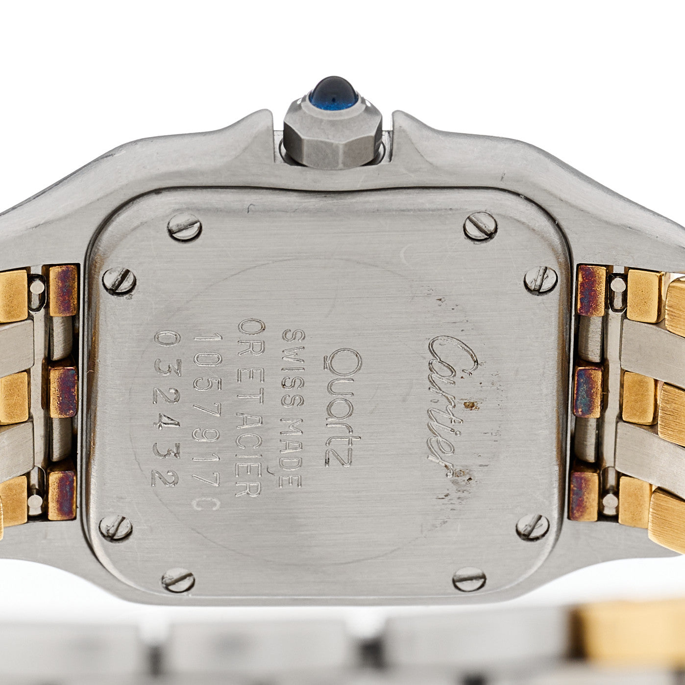 Stainless Steel 18K Yellow Gold 22mm Panthere Quartz Watch