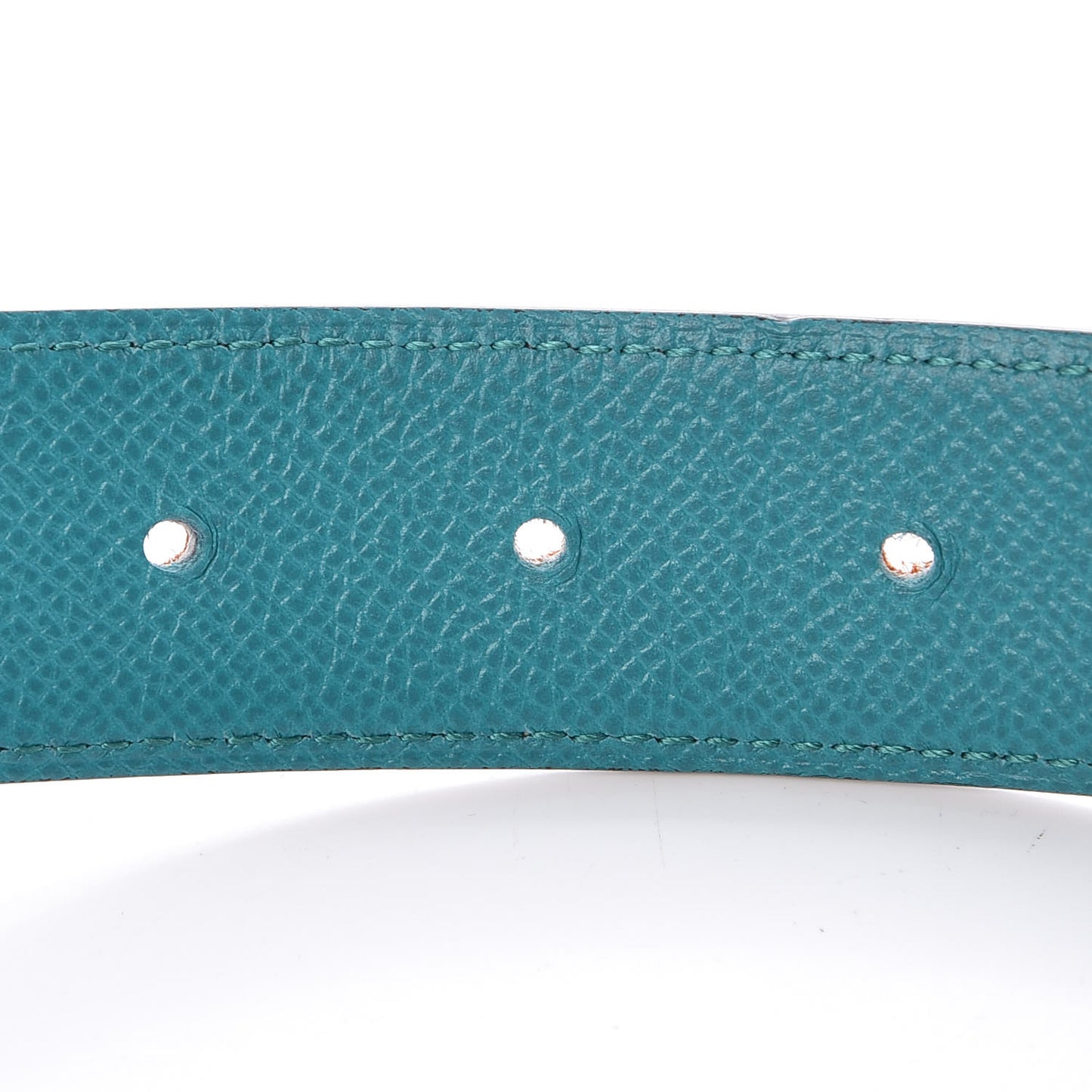 Swift Epsom 32mm H Belt 95 Gold Bleu Paon