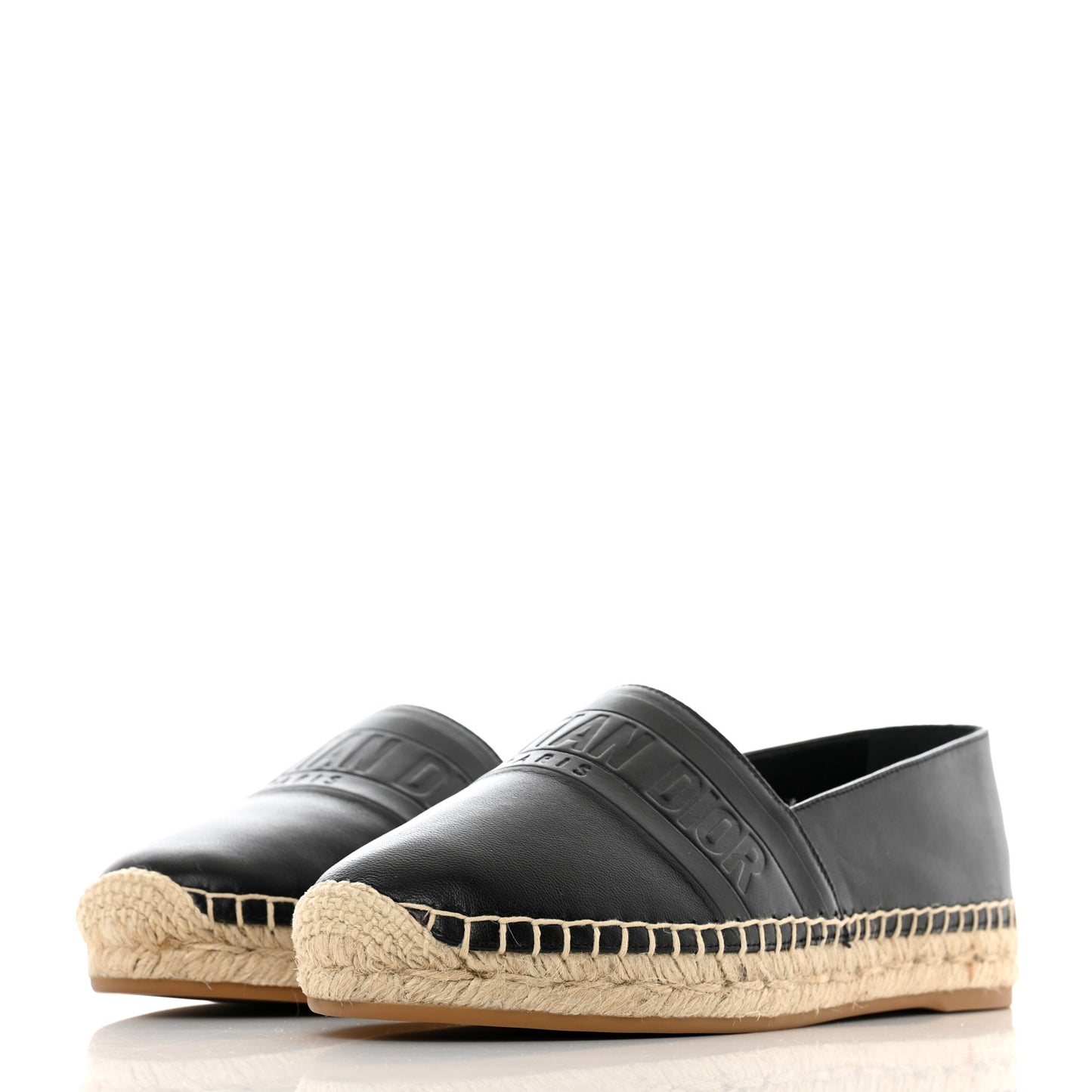 Lambskin Granville Espadrilles 36 Black