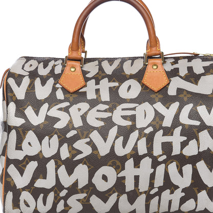 Louis Vuitton Monogram Graffiti Speedy 30 Silver 9 of 12