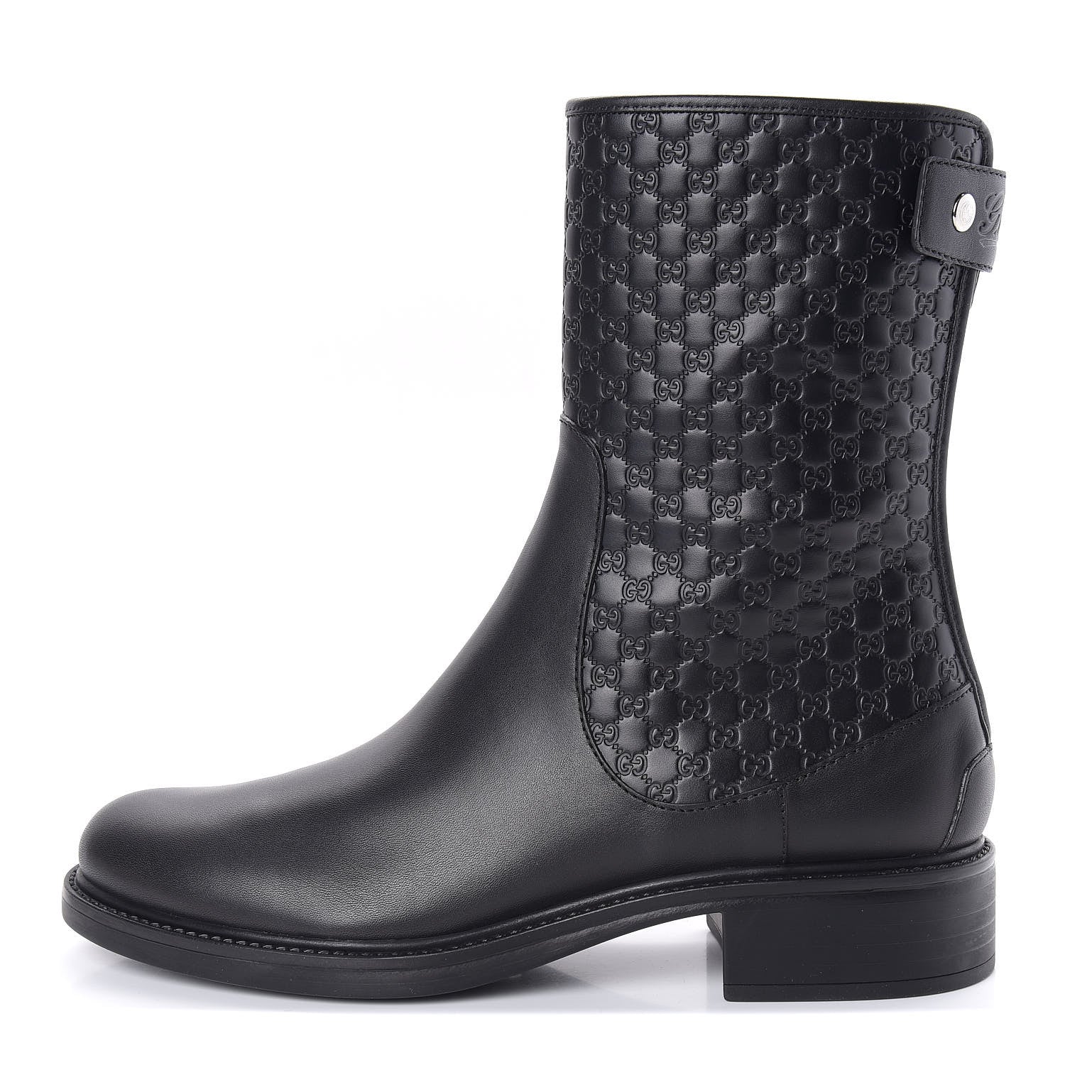Gucci Soft Microguccissima Zip Boots 39 Black 1 of 9