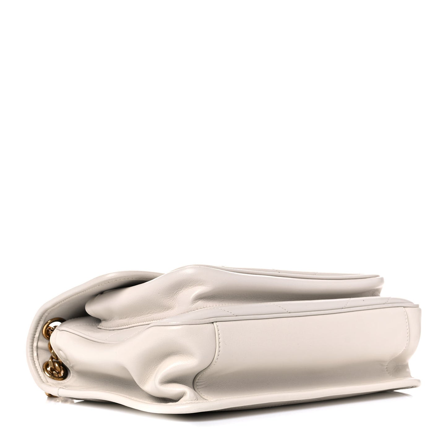 Lambskin Matelasse Monogram Medium Niki Chain Satchel Ivory