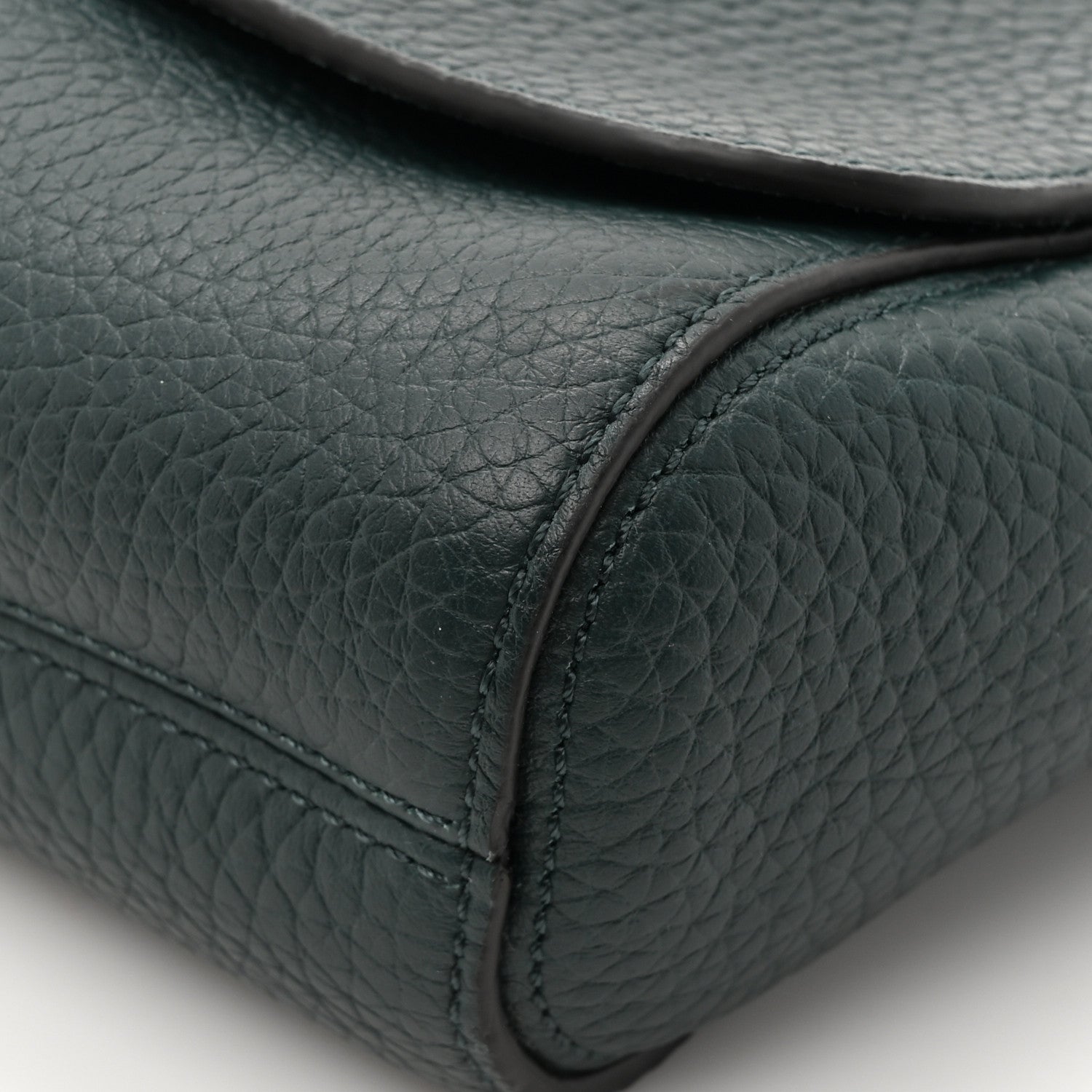 Mulberry Heavy Grain Calfskin Small Lily Flap Mulberry Green 9 of 11
