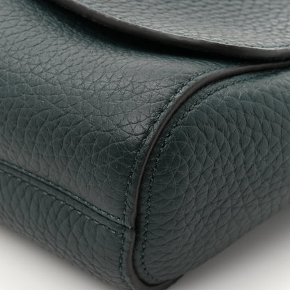 Mulberry Heavy Grain Calfskin Small Lily Flap Mulberry Green 9 of 11