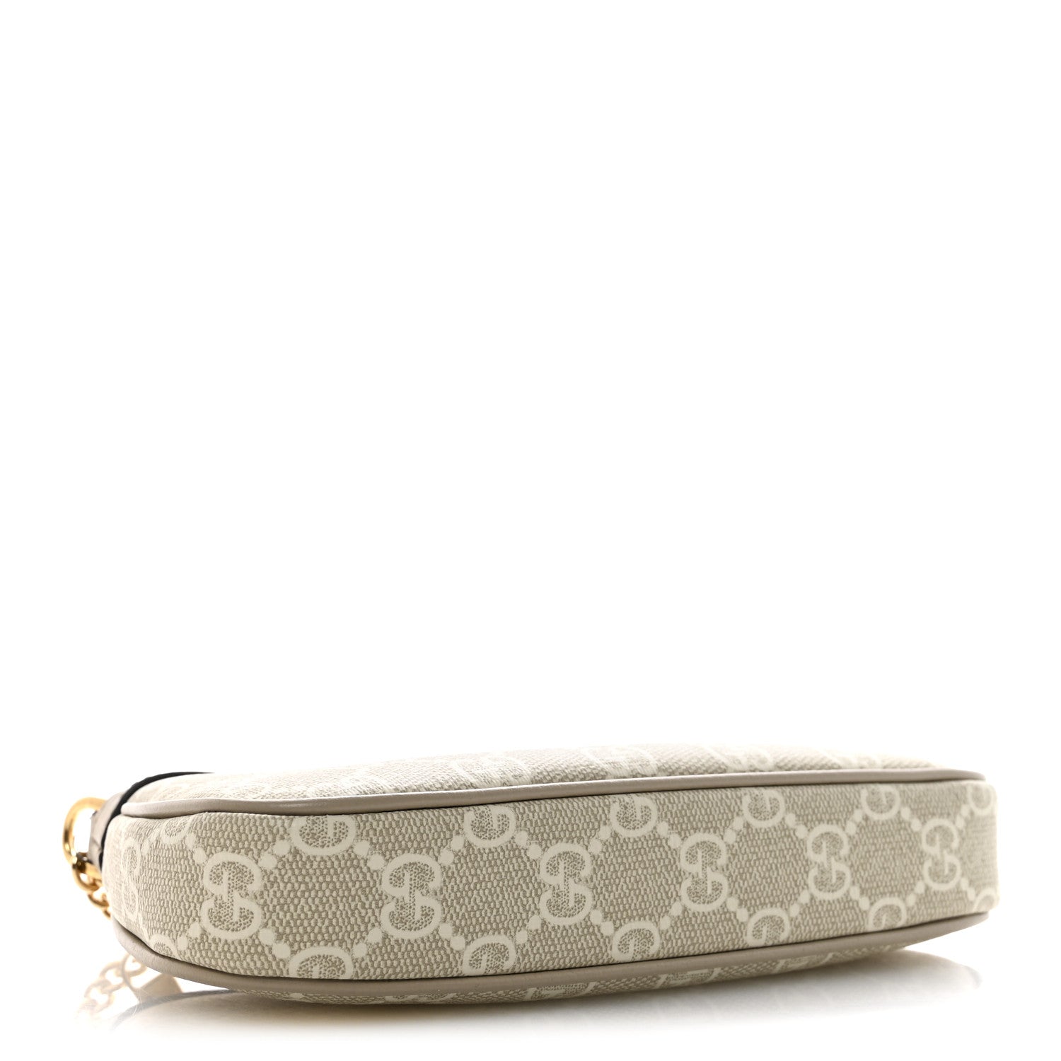 Gucci GG Supreme Monogram Textured Dollar Calfskin Web Mini Ophidia GG Handbag Beige Mystic White Oatmeal 4 of 10
