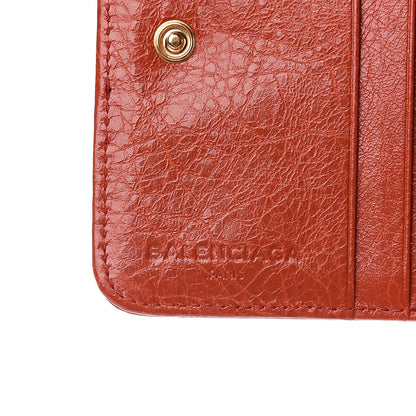 Balenciaga Agneau Giant 12 Gold Hardware Bill Fold Zip Wallet Rouge Ambre 5 of 6