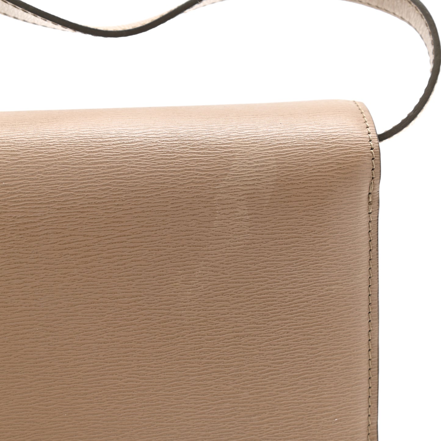Liege Calfskin Medium Classic Box Flap Bag Taupe