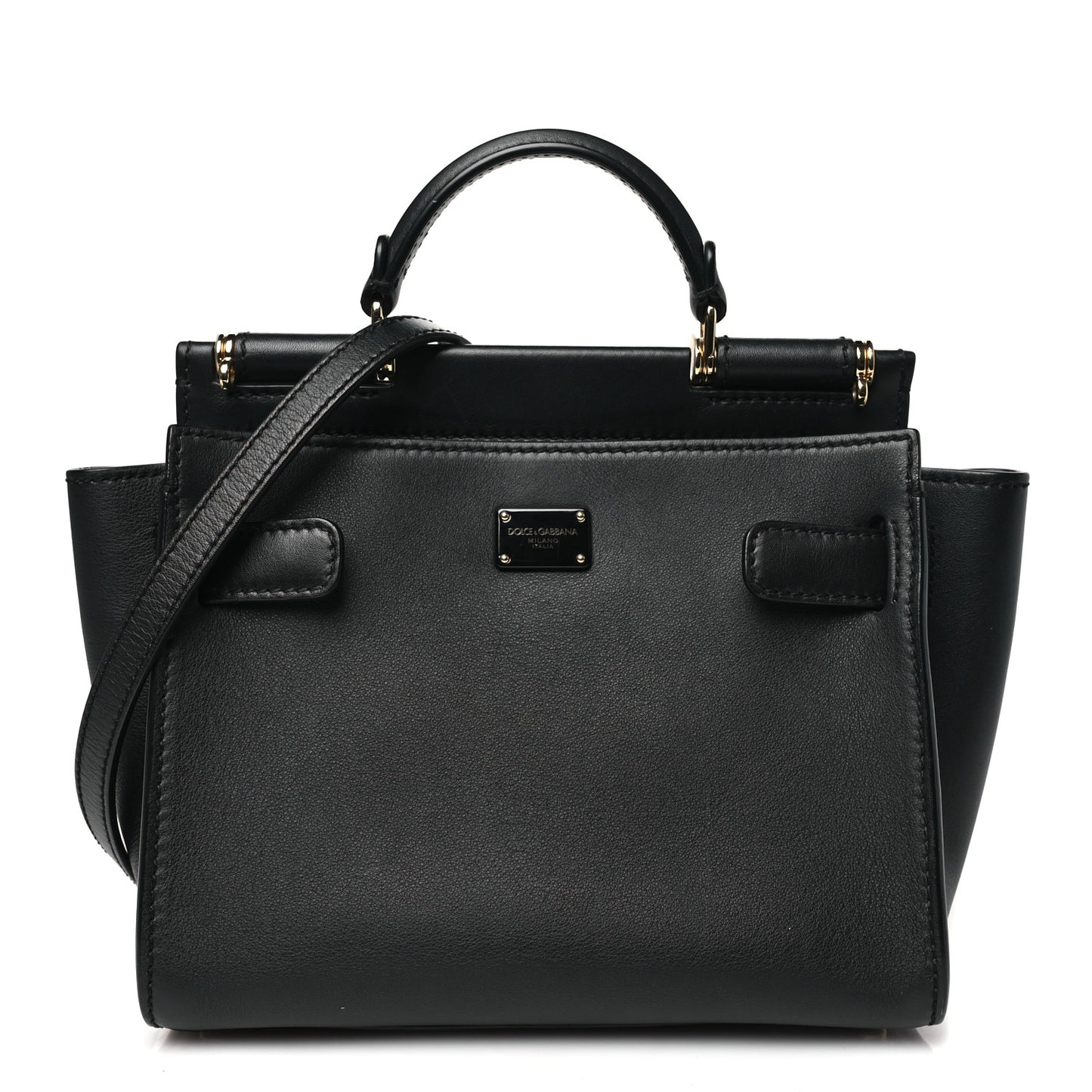 Calfskin Small Sicily 62 Soft Bag Black