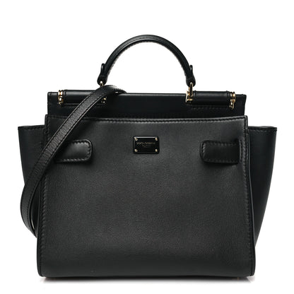 Dolce & Gabbana Calfskin Small Sicily 62 Soft Bag Black 1 of 8