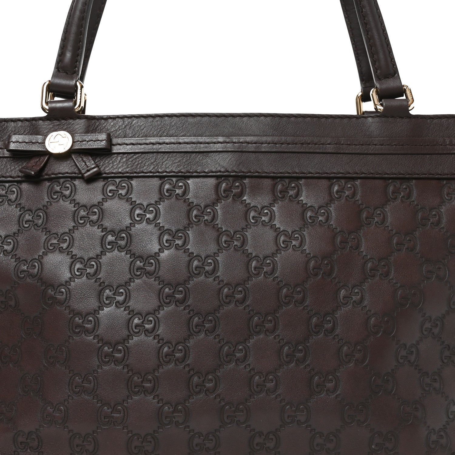 Gucci Guccissima Medium Mayfair Tote  Dark Brown 7 of 9