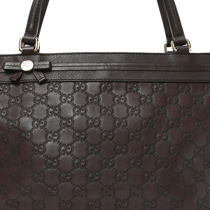 Gucci Guccissima Medium Mayfair Tote  Dark Brown 7 of 9