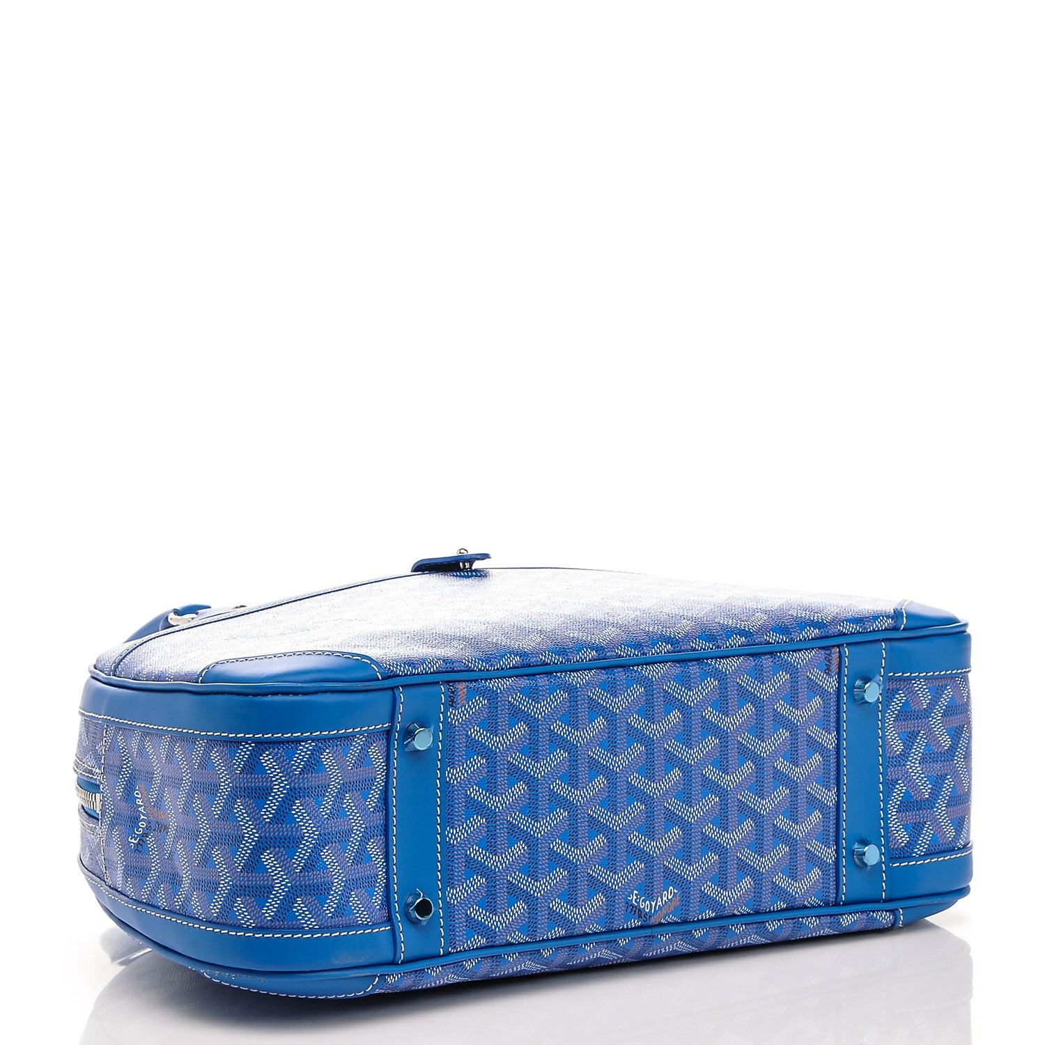 Goyard Goyardine Saint Jeanne MM Bowler Blue 4 of 6