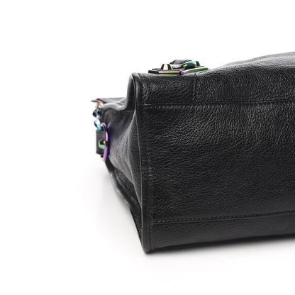 Balenciaga Chevre Iridescent Metallic Edge Hardware City Black 7 of 9