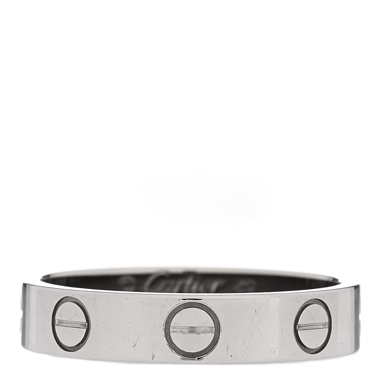 Cartier 18K White Gold 3.5mm LOVE Wedding Band Ring 49 5 1 of 4